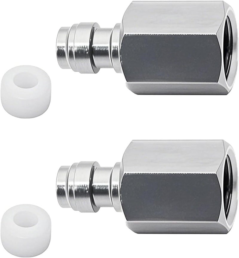 Ebrmeiwo 2Sets 1/8 Inch BSPP Female Quick-Disconnect Plug Kits with Seals, Air Tool Fitting Connector for Paintball - Image 2